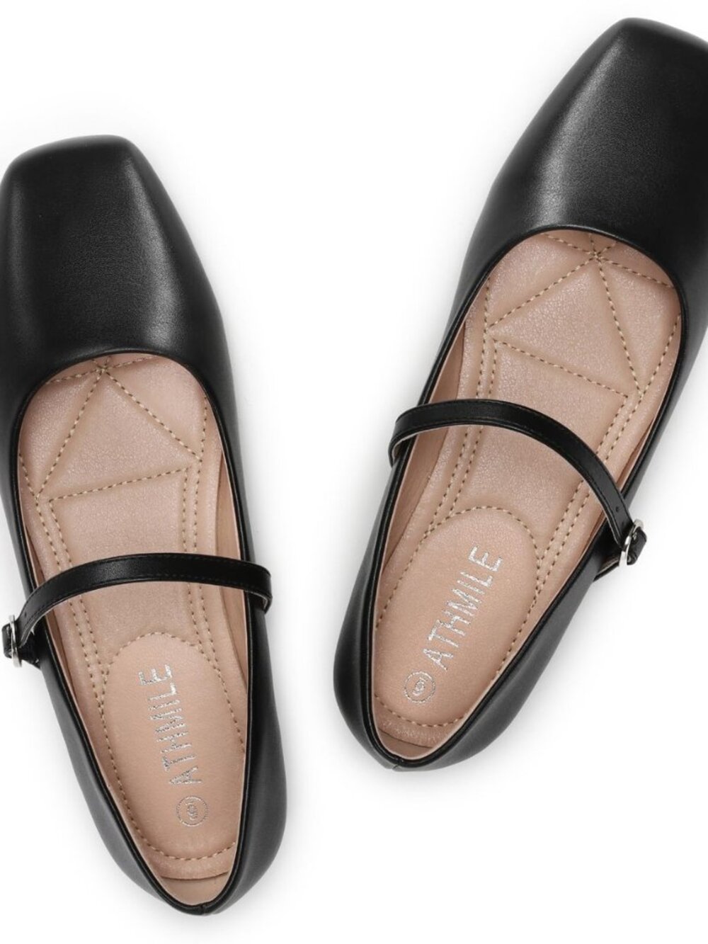 Women‘s Mary Jane Shoes, Ballet Flats for Women, Square Toe Shoes for Women